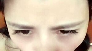 Ping'er Squeezes Her G-Cup Tits for Milk