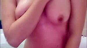 Milf indulges in naughty bath dildo fucking