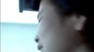 Teen girl gives blowjob in doggy style