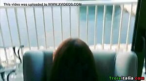 Italian couple enjoys outdoor adventure in public park