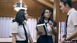 Can You Resist These Twisted Two Stepsiblings Seducing You In A Steamy FFM Blowjob Group?