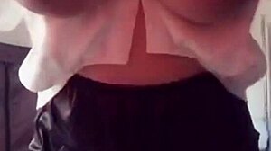 Ping'er Squeezes Her G-Cup Tits for Milk