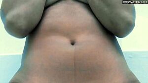 irina cage swims nude underwater. half russian spanish petite babe shows juicy body