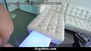 Stepmom rewards stepson with blowjob and cock sucking.