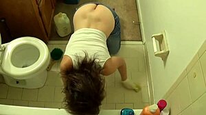 I expose my pawg ass as the maid cleaning up