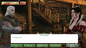 The witch is bound and fucked in the fiery game