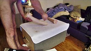 mature masseuse delivers handjob in bondage cbt action