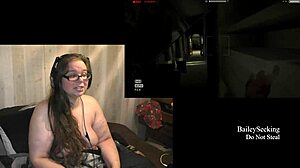 Naked brunette plays outlast with tattoos and piercings