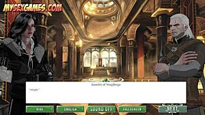 The witch is bound and fucked in the fiery game