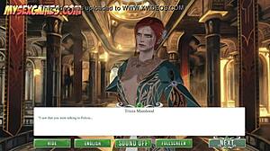 The witch is bound and fucked in the fiery game