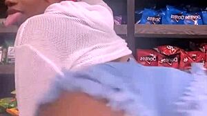 Keisha Minaj Twerkin And Sucking Cock In Public Deli Outdoor Scene