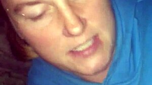 White Slut Bent Over for Interracial Handjob and Oral While Cheating on Husband