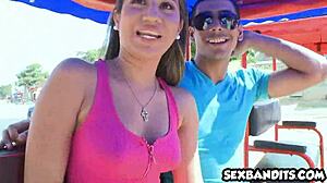 Amateur colombian teen tries something new for the first time