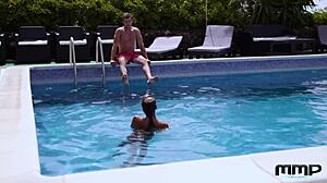 B Girl Loves Fucking In The Pool