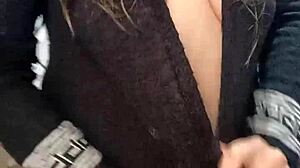 Young latina dancing and showing chest