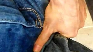 Someone using the bathroom for peeing