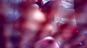 A video of an Indian mother-in-law bathing in the bath