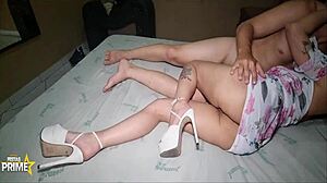 Blonde teen fucks hard in Rio hotel!