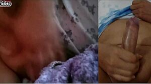 Big tits hotwife gropes herself while watching my masturbation cumshot