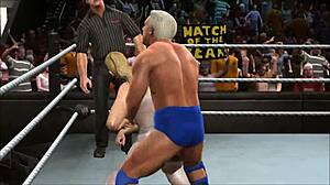 kara takes on ric flair in an intense fetish wrestling match