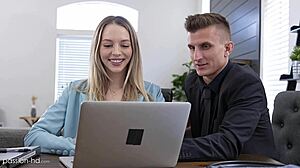 i watch skinny blonde moan for job