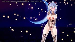 Oh wow, conquer Ganyu in that hentai suit from Genshin Impact!