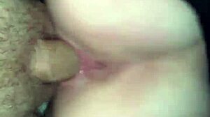 Petite 18+ teen rides cock in reverse cowgirl position, showing off her ass