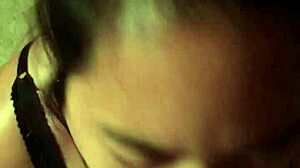 asian wife gives homemade blowjob ending in cum