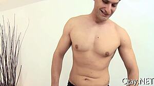 Brawny Gay Men Engage in Intense, Muscular Encounters