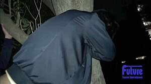 In the park at night on the grass he penetrates my ass fully