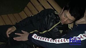 In the park at night on the grass he penetrates my ass fully