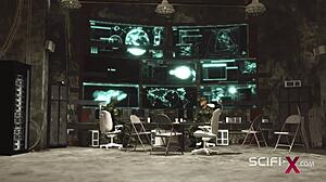 sci-fi sex android fucks hard a sexy girl in the bunker