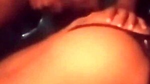 Wife moans loudly on stranger's cock. Bent over in doggystyle at parking lot