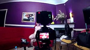 Watch this redhead creampie her ass!