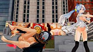 Mmd damsel and futanari perform a fun song and dance routine.