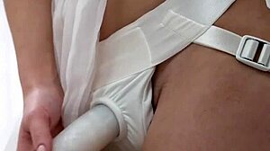 Lesbian teen spreads legs for investigation toys