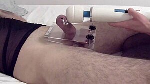 does the mistress give a kinky handjob with cum?