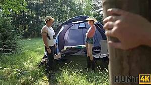 Sweet Strawberry Sex with Teen 18+ Slut in POV Cuckold Outdoor Hunt