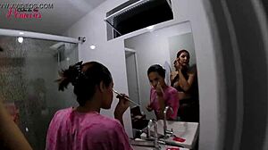 Behind the scenes mess and makeup with lady milf joy cardozo