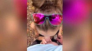 blowjob in the woods with a milf