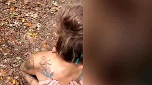 blowjob in the woods with a milf