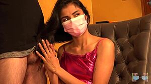 My hairy brunette handjob session