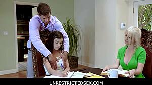 Sharing makes a caring stepfamily! Kit Mercer and Savannah Six in fetish fun