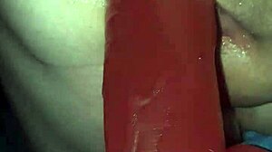 Bbw Milf Rides Big Red Dildo