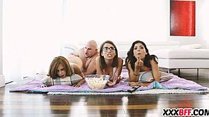 Best friends turn Netflix into intimate lesbian fun