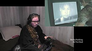 Brunette BBW Strips in Resident Evil 2 Part 16