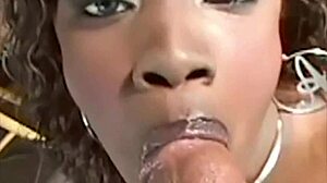 ebony gets blowjob and pussy fucking with cumshot facial