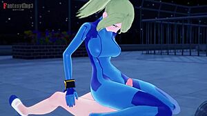 Samus Aran having hot sex in Metroid demo