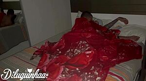 Teen Brazilian Amateur Prostitute Licks and Fucks Natural Tits Under Sheets for Hidden Cumshot!