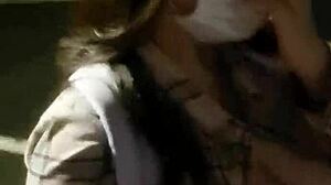 Walking by the river, I flash my big tits for you